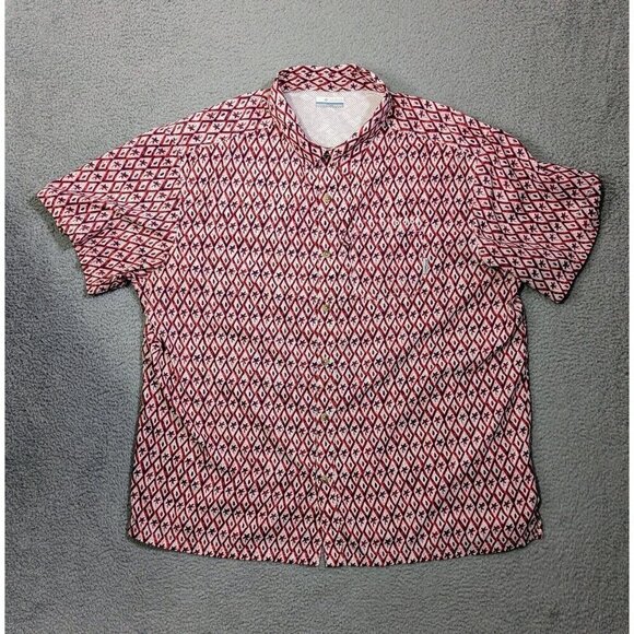 Columbia Other - Columbia PFG Shirt XXL Super Slack Tide Vented Fishing Pattern Multicolor Red